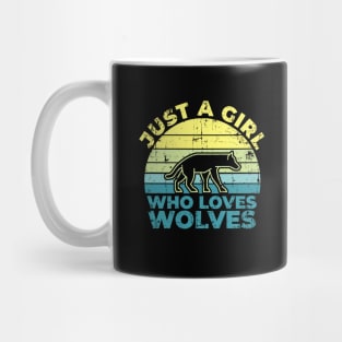 Just A Girl Who Loves Wolves for Wolf Lovers Gift Mug